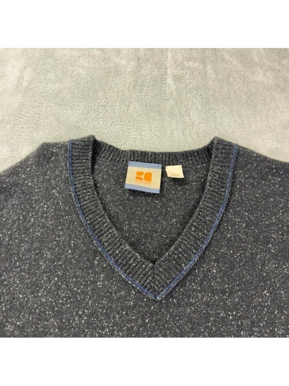 Hugo Boss Orange Men's Large Wool Blend V Neck Sweater Romania - Picture 7 of 8